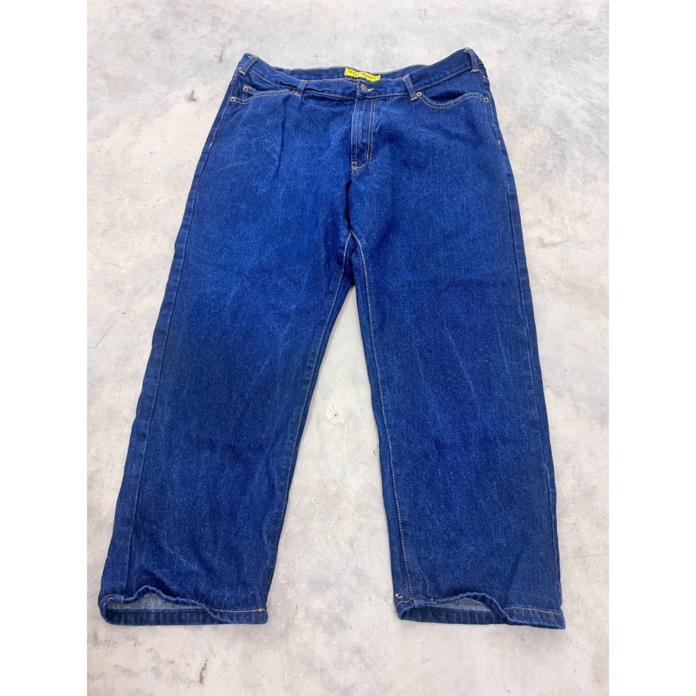 Real Ranch Premium Jeans Mens 42x30 Blue Denim Dark Wash Straight Work Utility